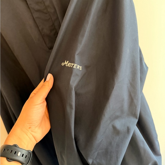 Masters Collection 1/4 Snap Button Windbreaker Golf Pullover Jacket Blue Sz L - Picture 6 of 7